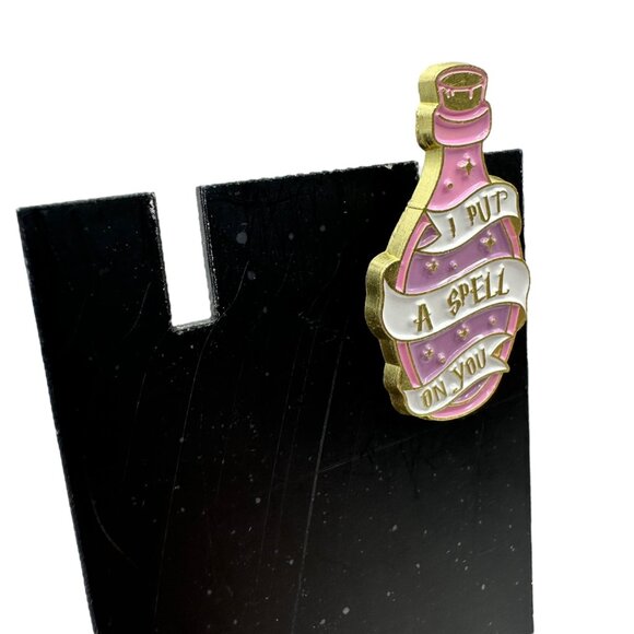 Pink Gold "I Put A Spell On You" Enamel Pin Potion Bottle Magic - Picture 2 of 6